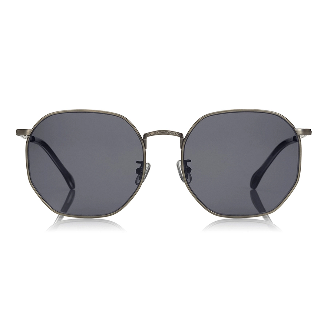 OWNDAYS | SUN Matte Gun Full Rim Square left side