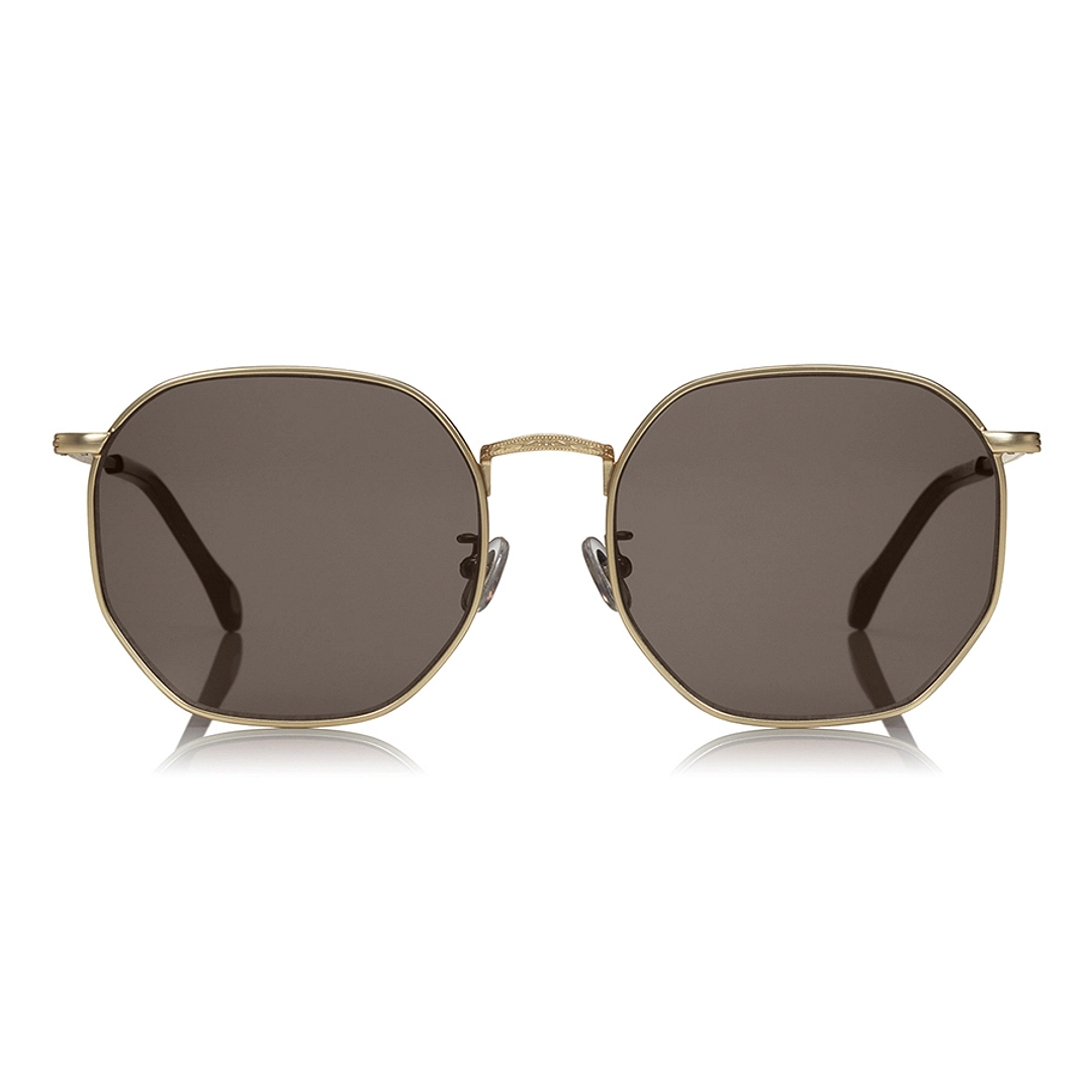 OWNDAYS | SUN Matte Gold Full Rim Wellington right side