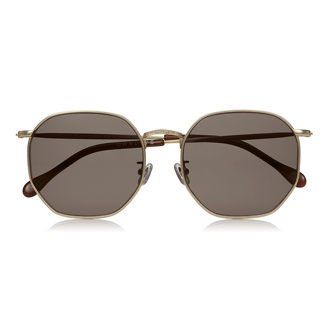 OWNDAYS | SUN Matte Gold Full Rim Wellington right side