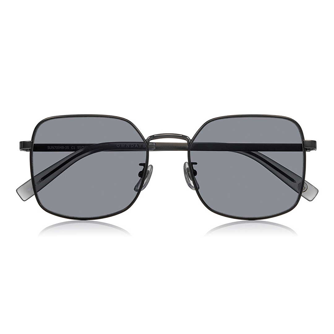 OWNDAYS | SUN Matte Black Full Rim Polygon right side