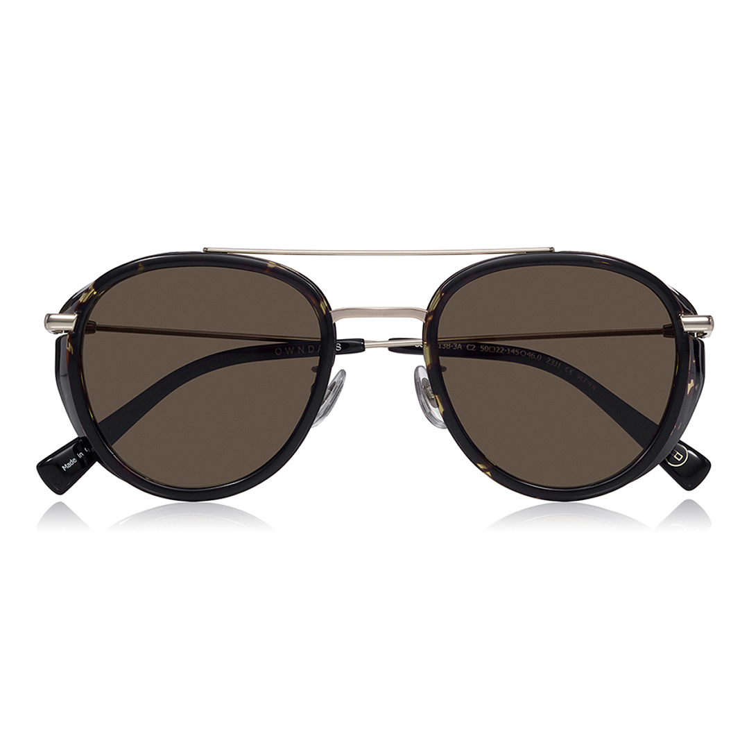 OWNDAYS | SUN Light Brown Full Rim Teardrop right side