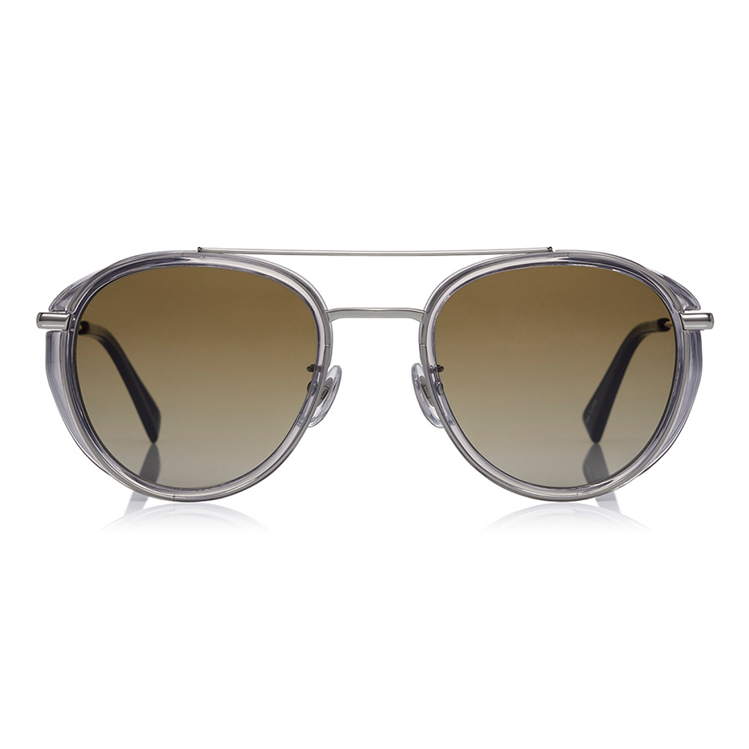 OWNDAYS | SUN Crystal Transparent Full Rim Teardrop left side