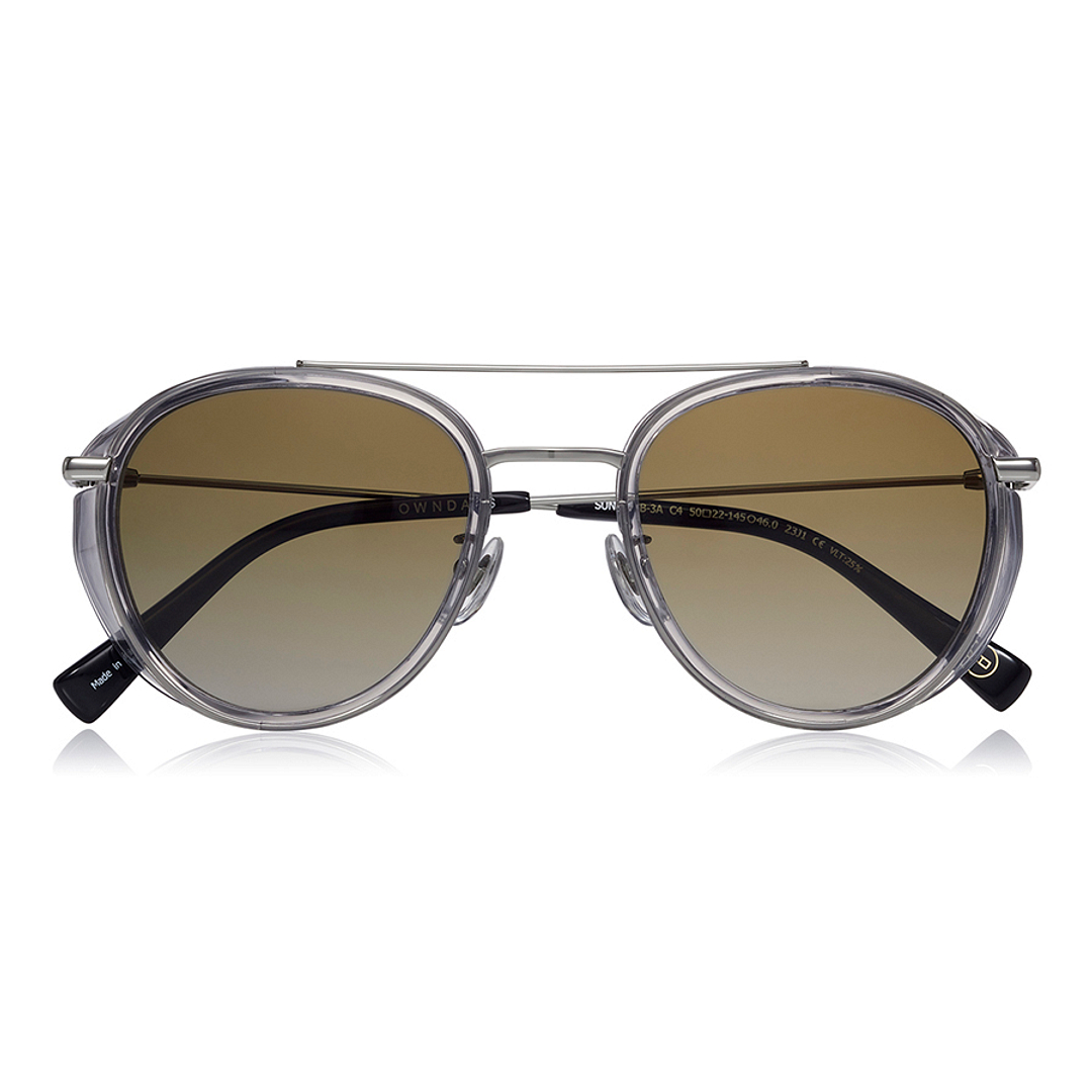 OWNDAYS | SUN Crystal Transparent Full Rim Teardrop right side