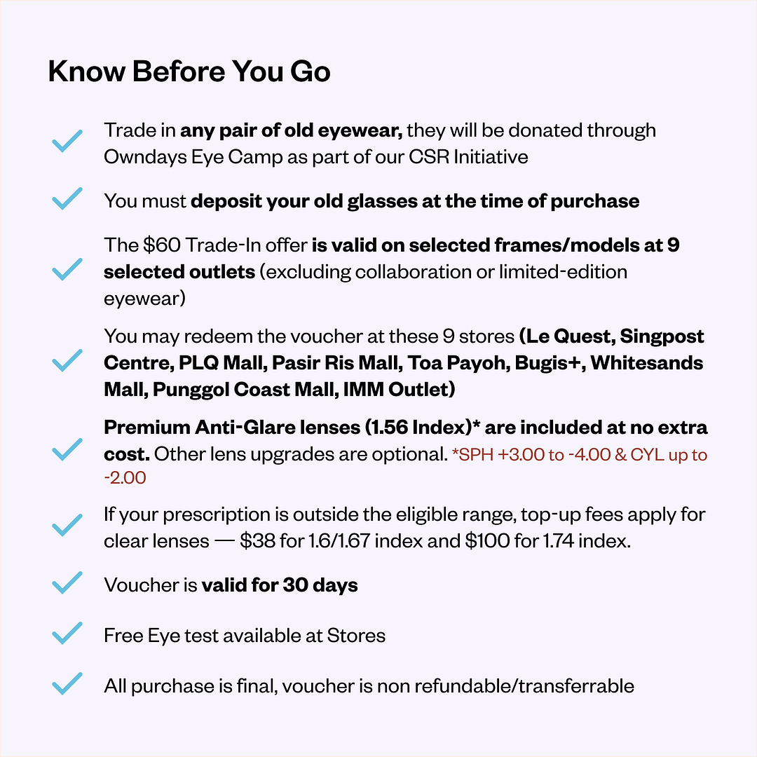 OWNDAYS OWNDAYS Trade-In Voucher left side
