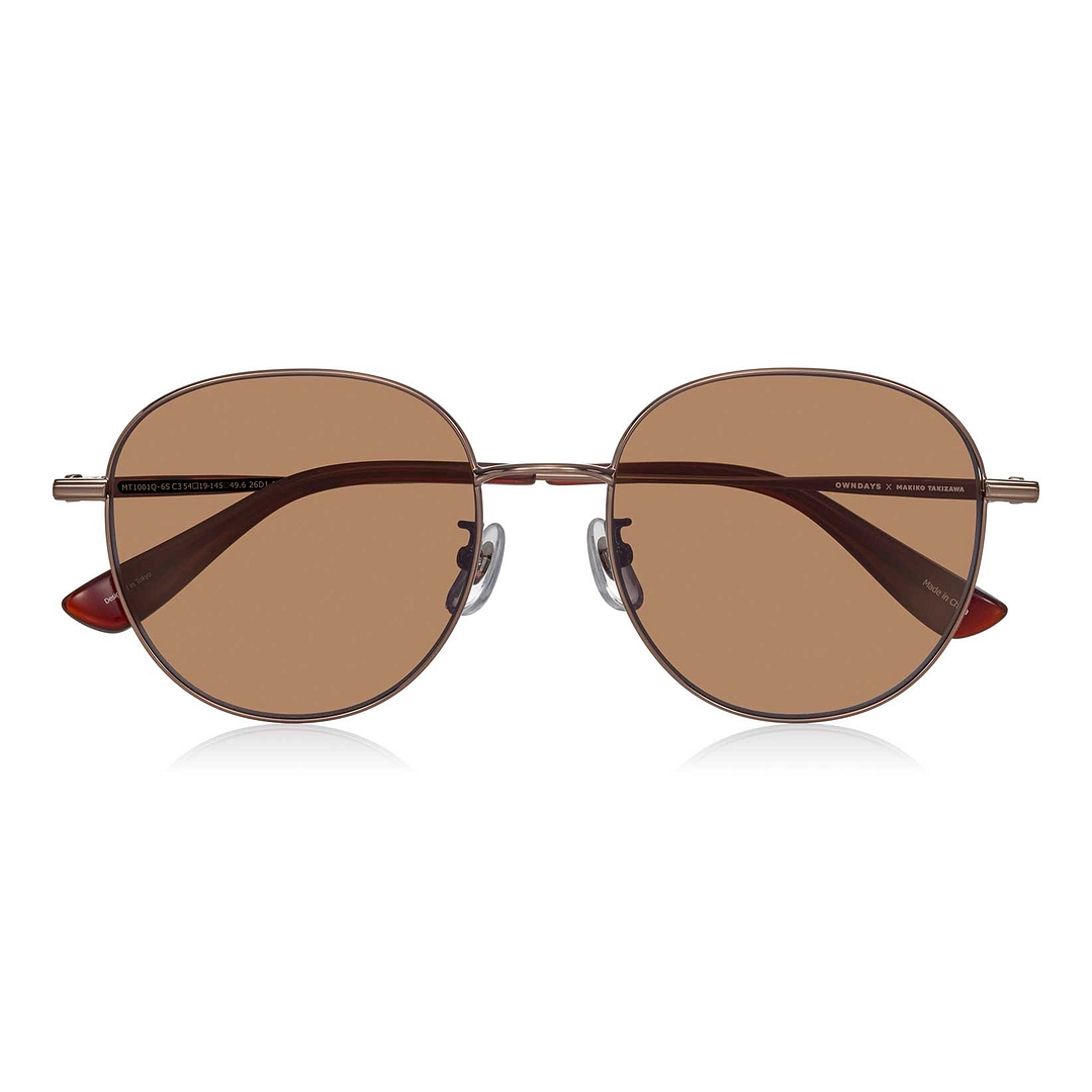 OWNDAYS × MAKIKO TAKIZAWA Lite Brown Full Rim Boston right side
