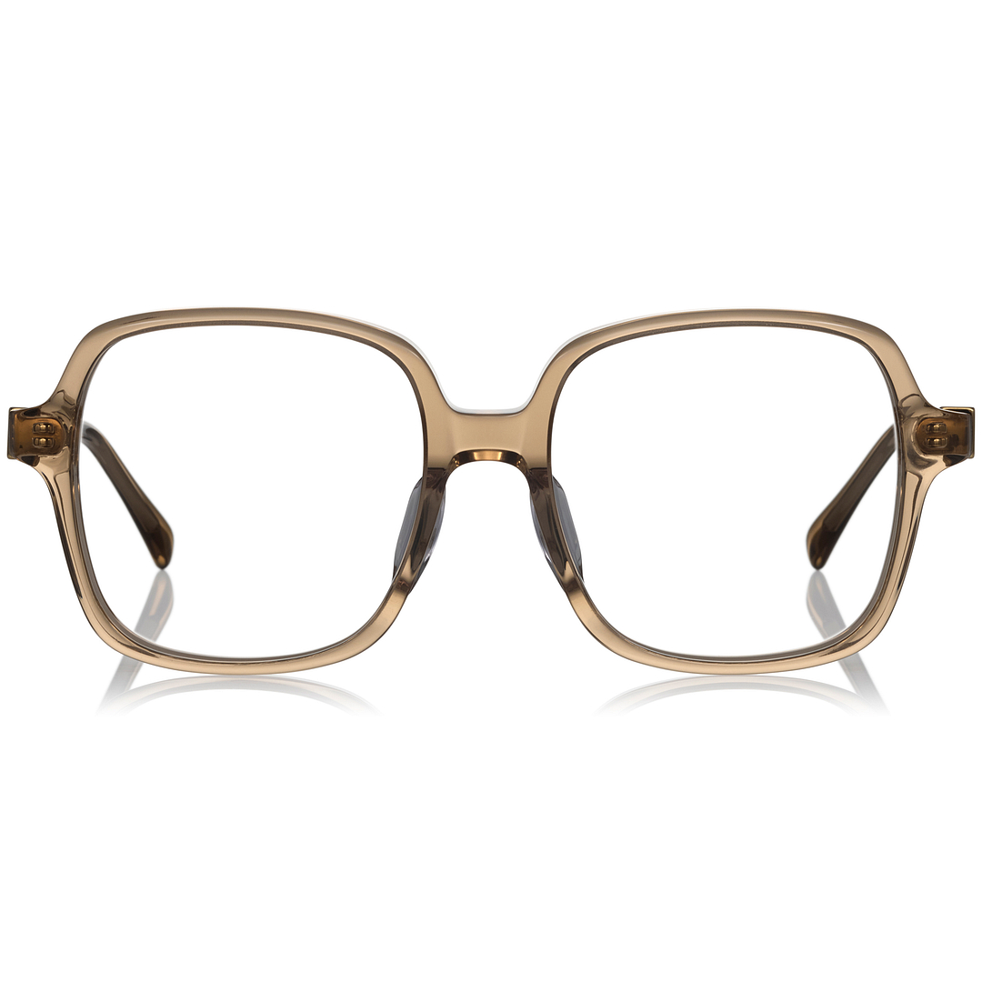 OWNDAYS × MAKIKO TAKIZAWA Beige Full Rim Wellington left side