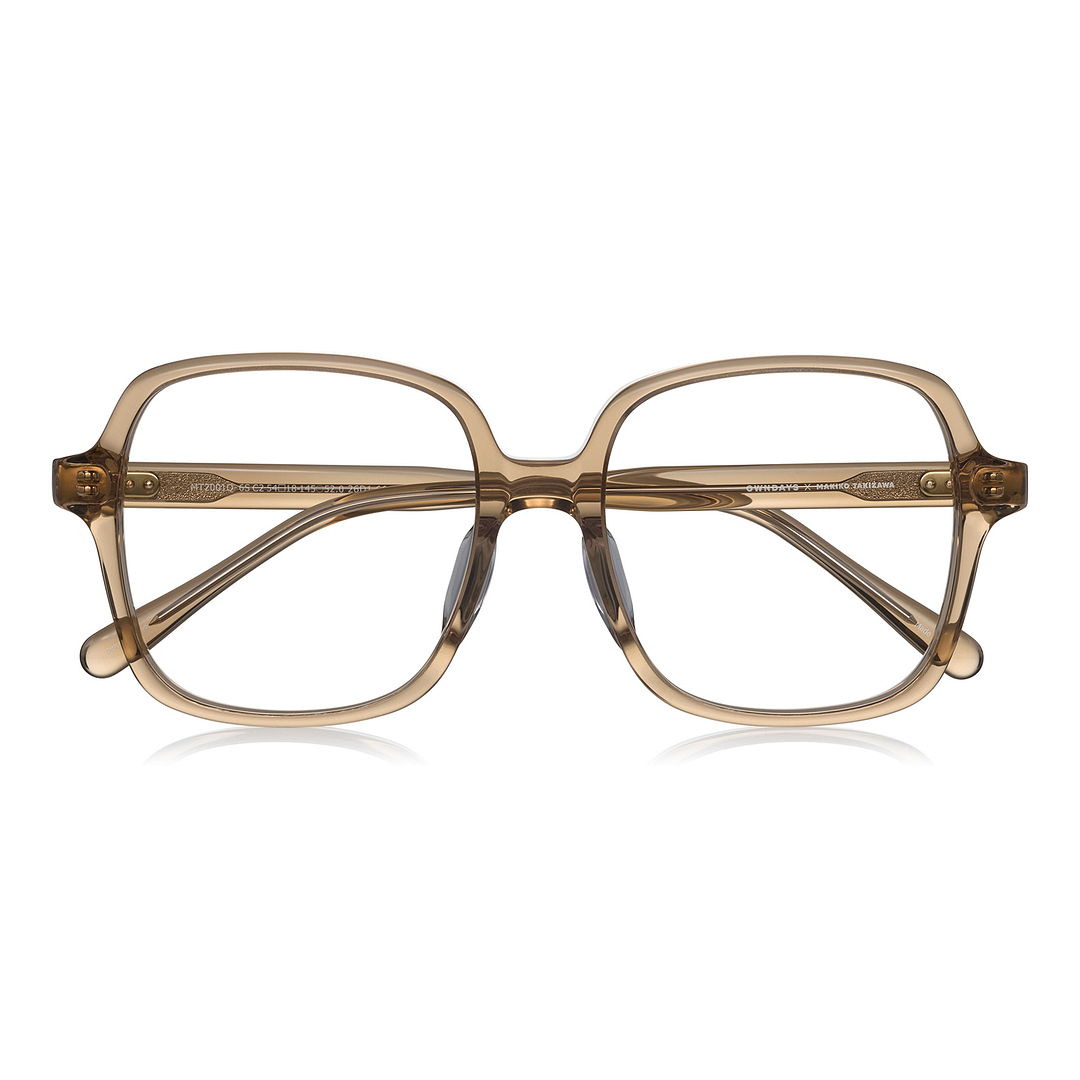 OWNDAYS × MAKIKO TAKIZAWA Beige Full Rim Wellington right side