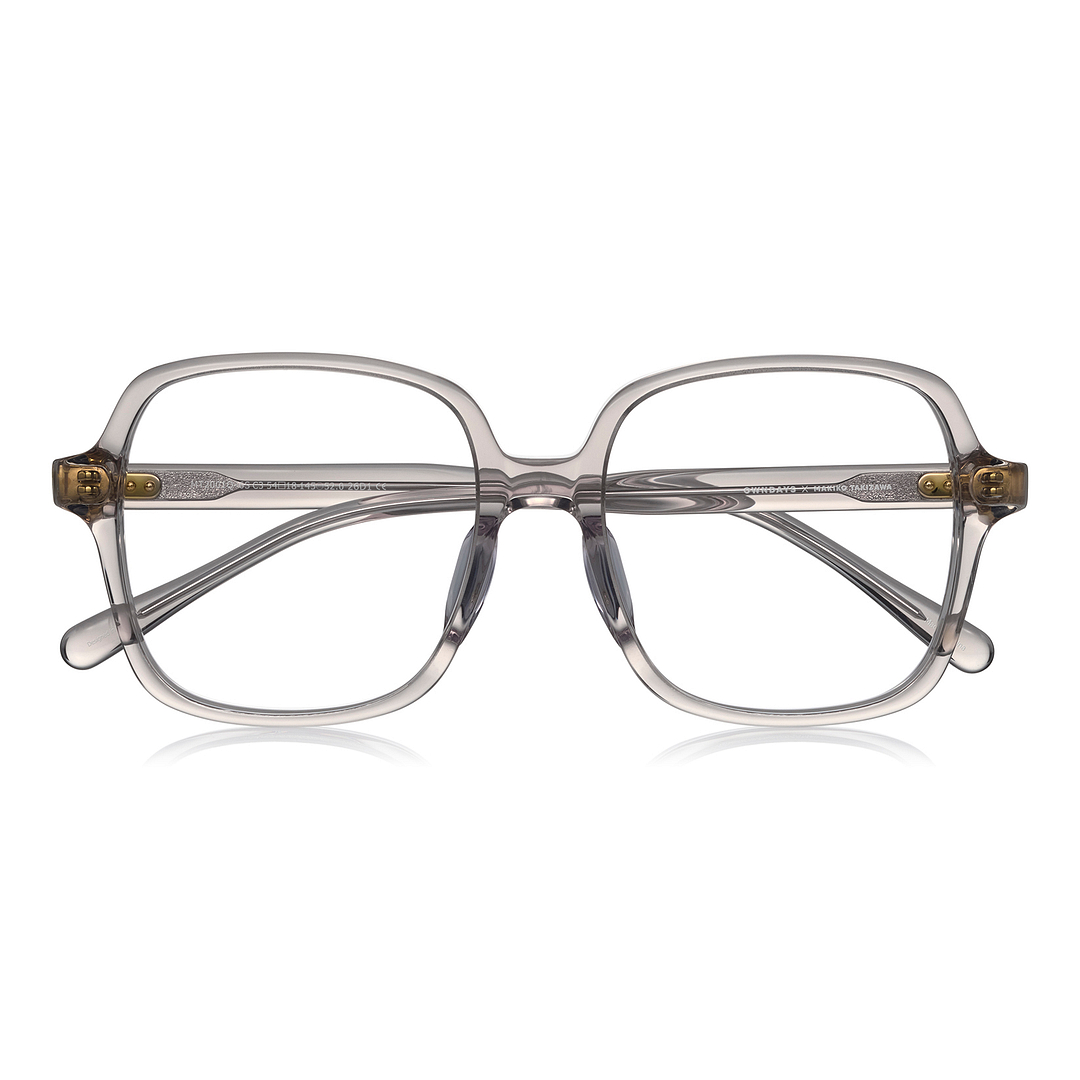 OWNDAYS × MAKIKO TAKIZAWA Gray Full Rim Wellington right side