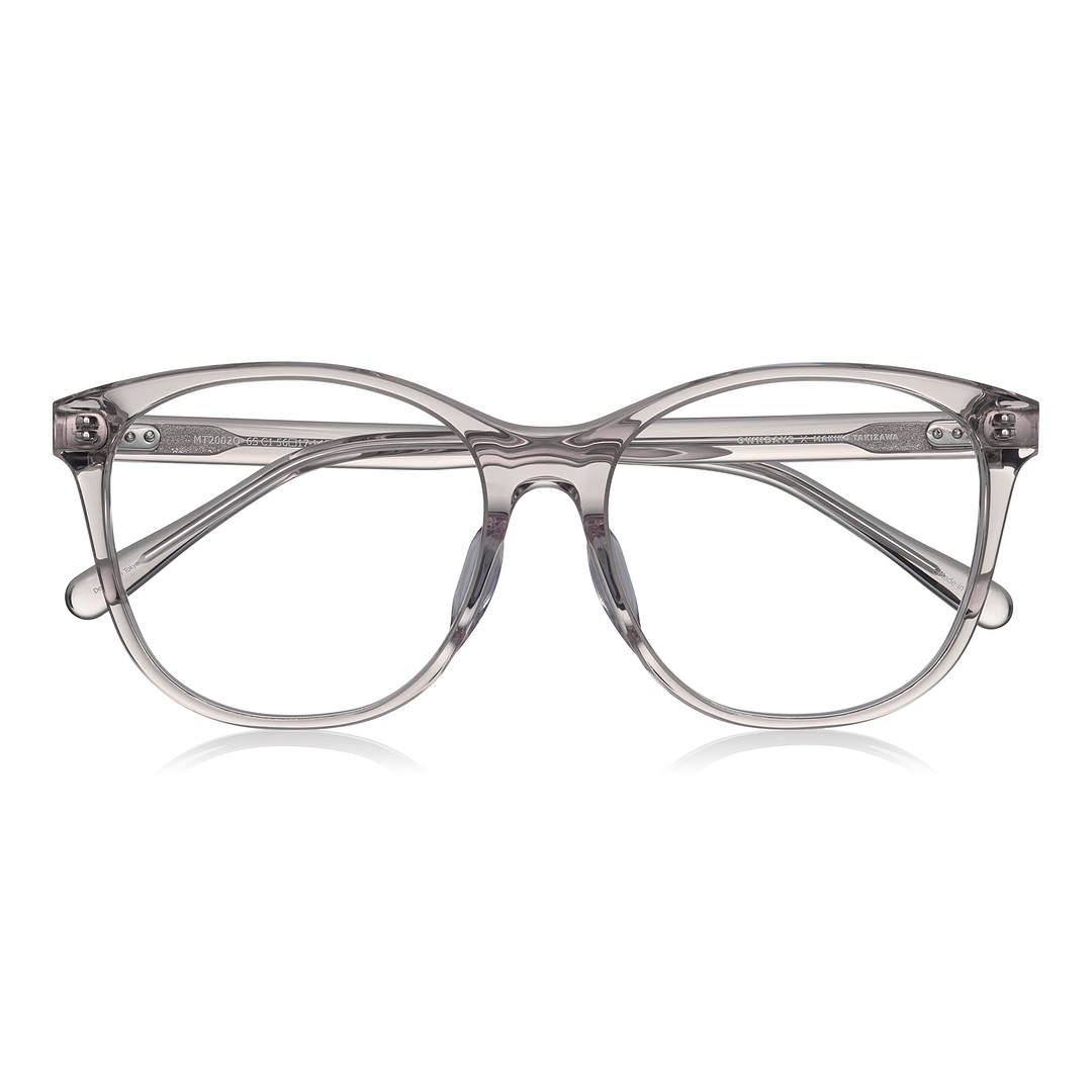 OWNDAYS × MAKIKO TAKIZAWA Gray Full Rim Wellington right side