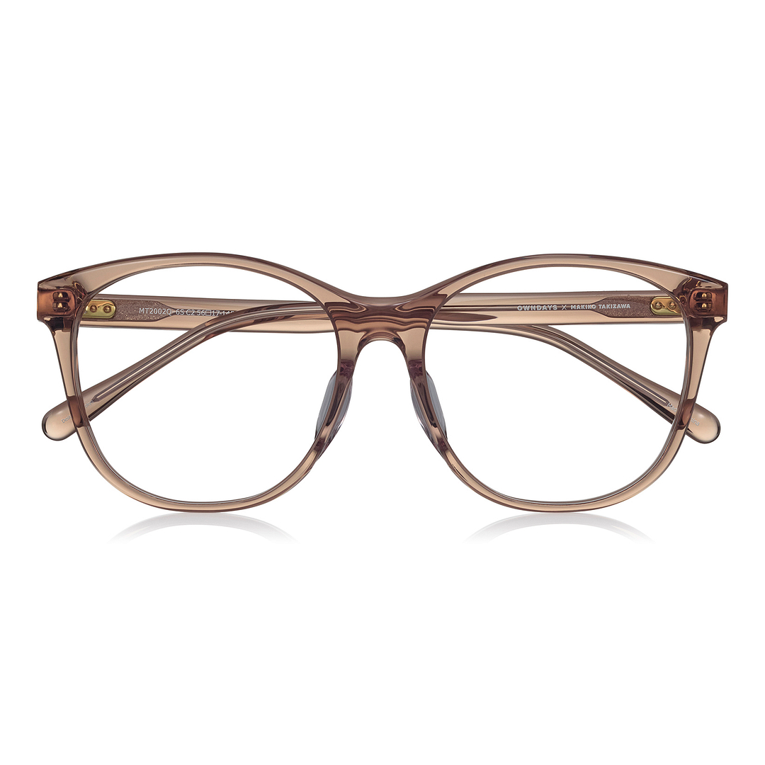 OWNDAYS × MAKIKO TAKIZAWA Beige Full Rim Wellington right side