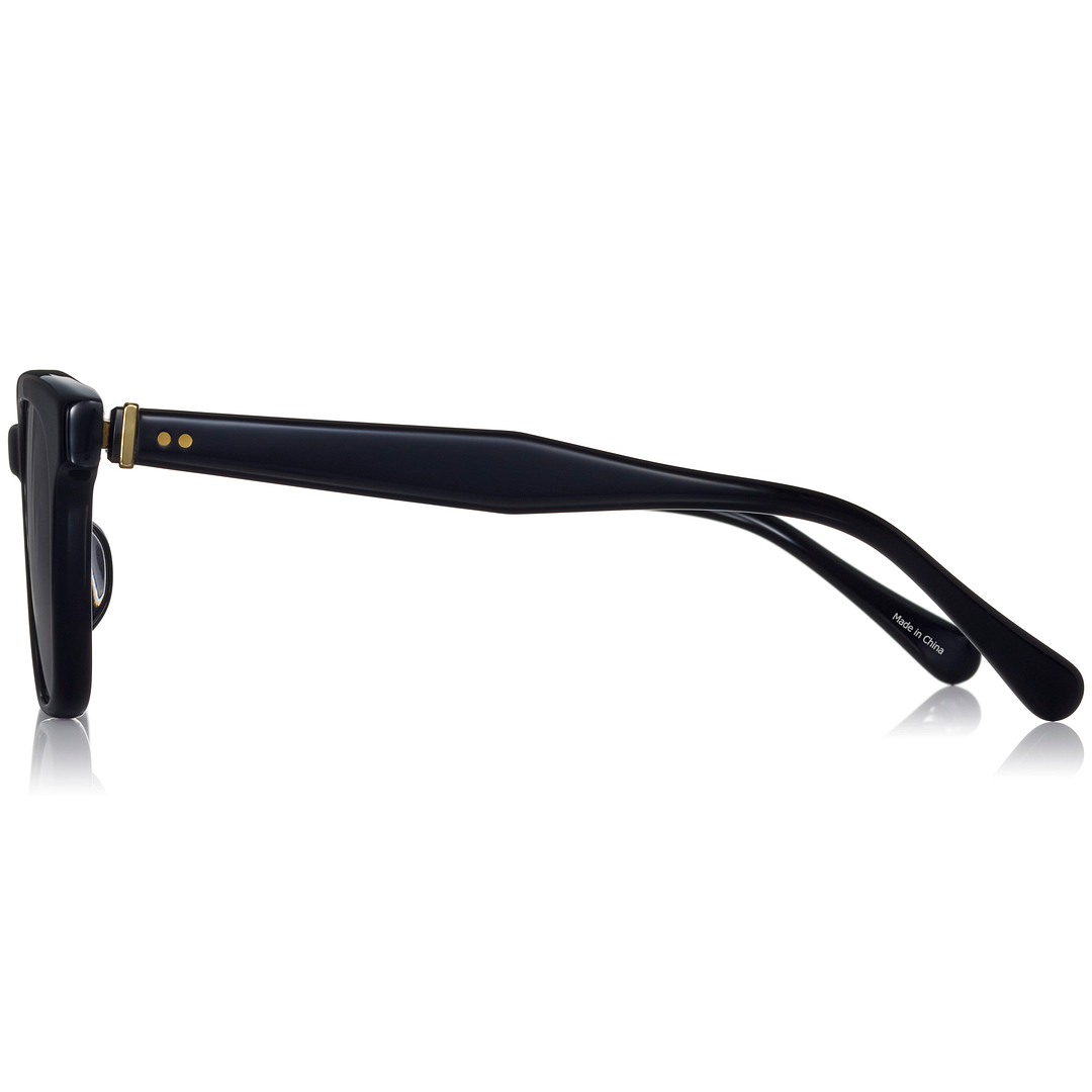 OWNDAYS × MAKIKO TAKIZAWA Black Full Rim Wellington left side