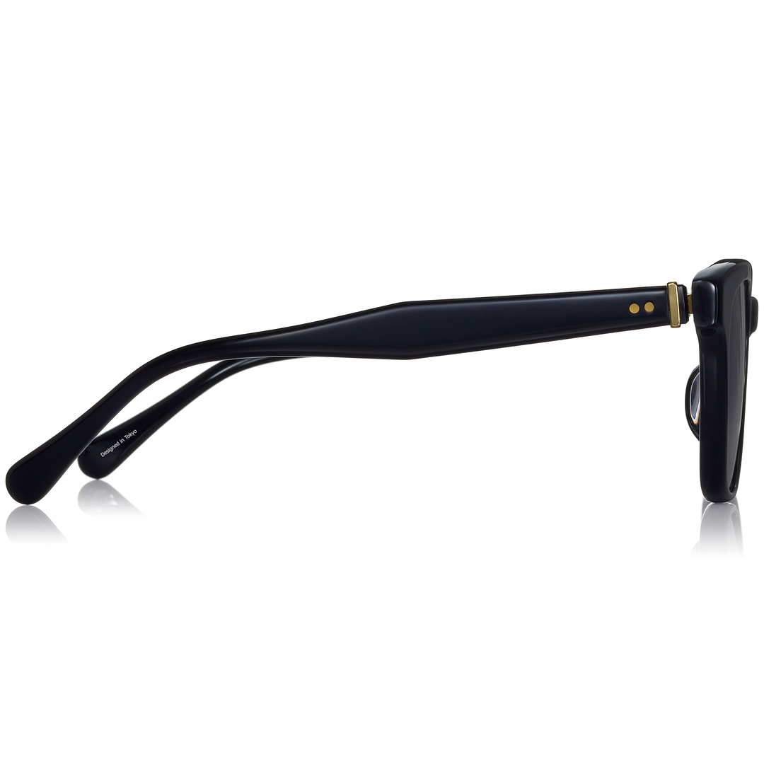 OWNDAYS × MAKIKO TAKIZAWA Black Full Rim Wellington left side