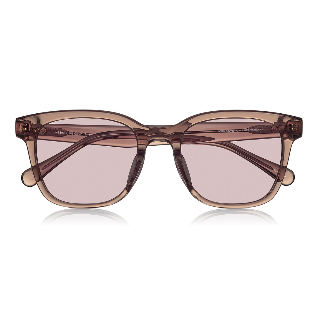 OWNDAYS × MAKIKO TAKIZAWA Beige Full Rim Wellington right side