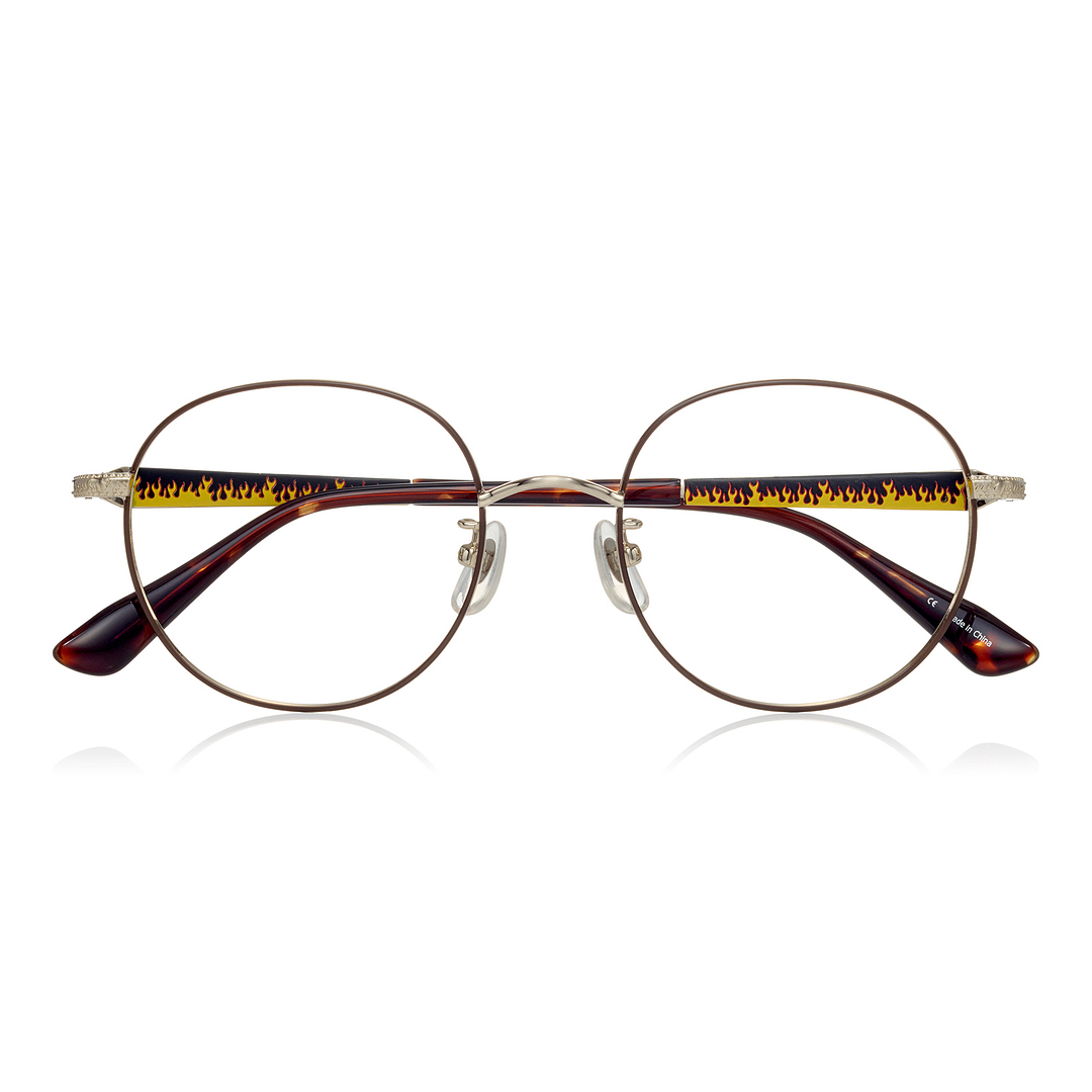 OWNDAYS × STRANGER THINGS Brown Full Rim Boston right side