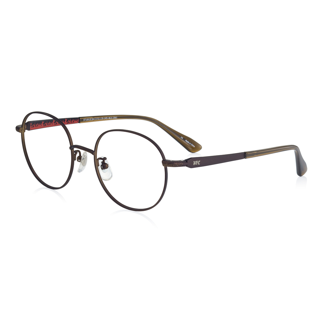 OWNDAYS × STRANGER THINGS Matte Brown Full Rim Boston right side