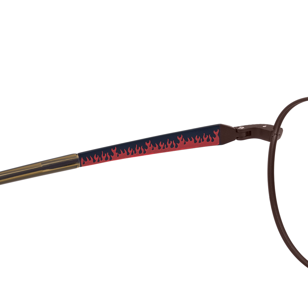 OWNDAYS × STRANGER THINGS Matte Brown Full Rim Boston right side