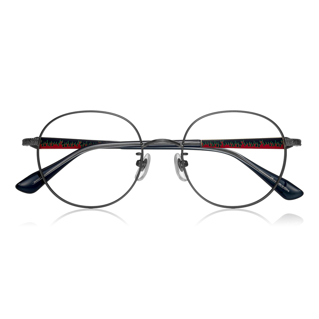 OWNDAYS × STRANGER THINGS Matte Gun Full Rim Boston right side