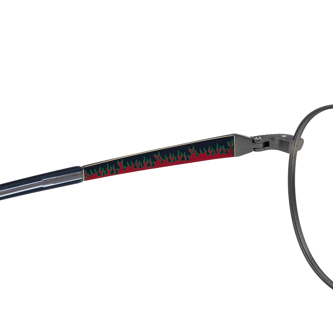 OWNDAYS × STRANGER THINGS Matte Gun Full Rim Boston right side