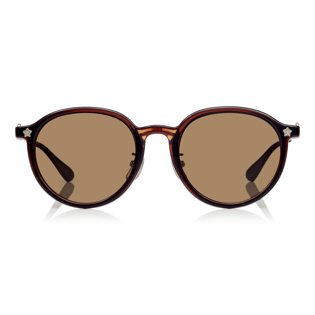 OWNDAYS × STRANGER THINGS Brown Full Rim Boston left side