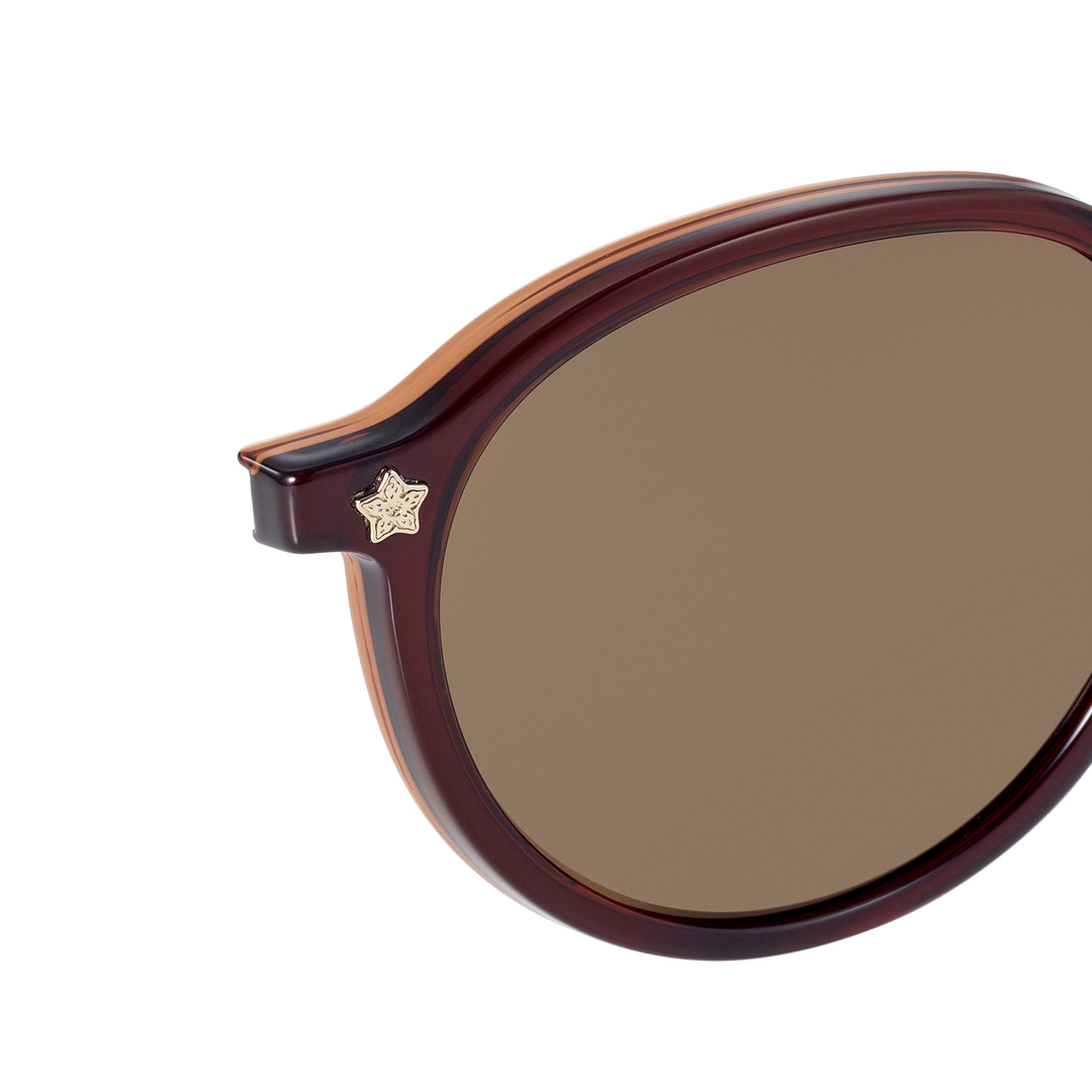 OWNDAYS × STRANGER THINGS Brown Full Rim Boston left side