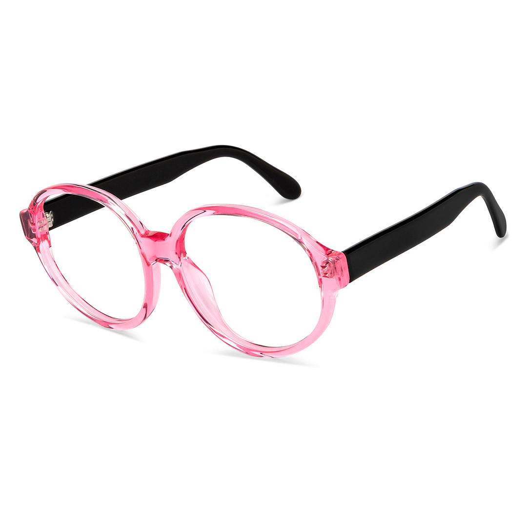 OJOS Pink Transparent Full Rim Round right side