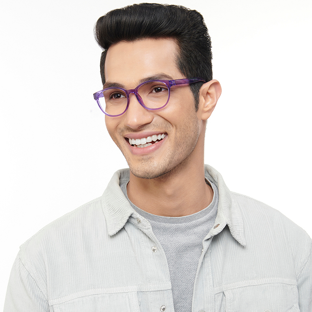 OJOS Purple Full Rim Round right side