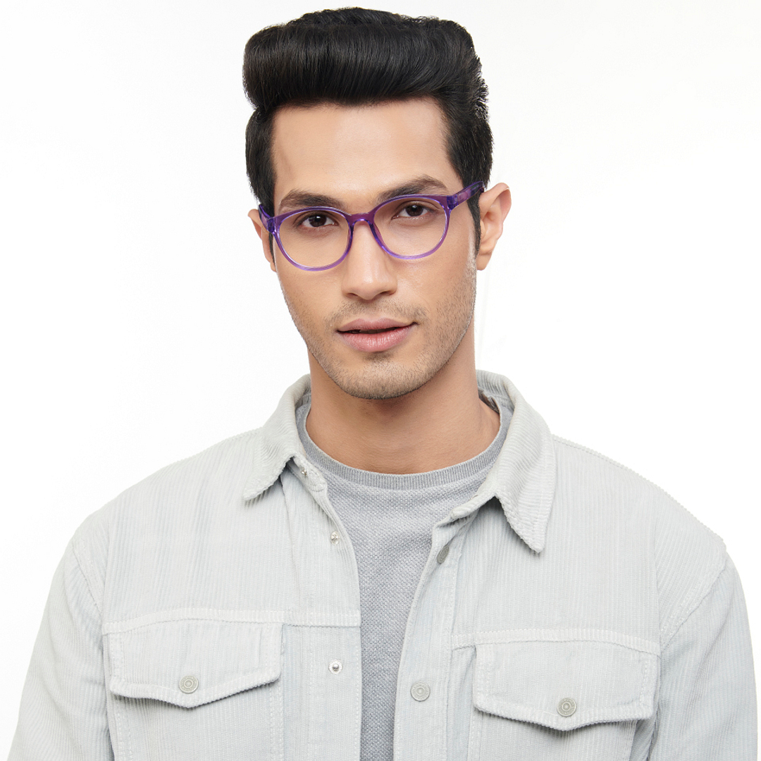 OJOS Purple Full Rim Round left side