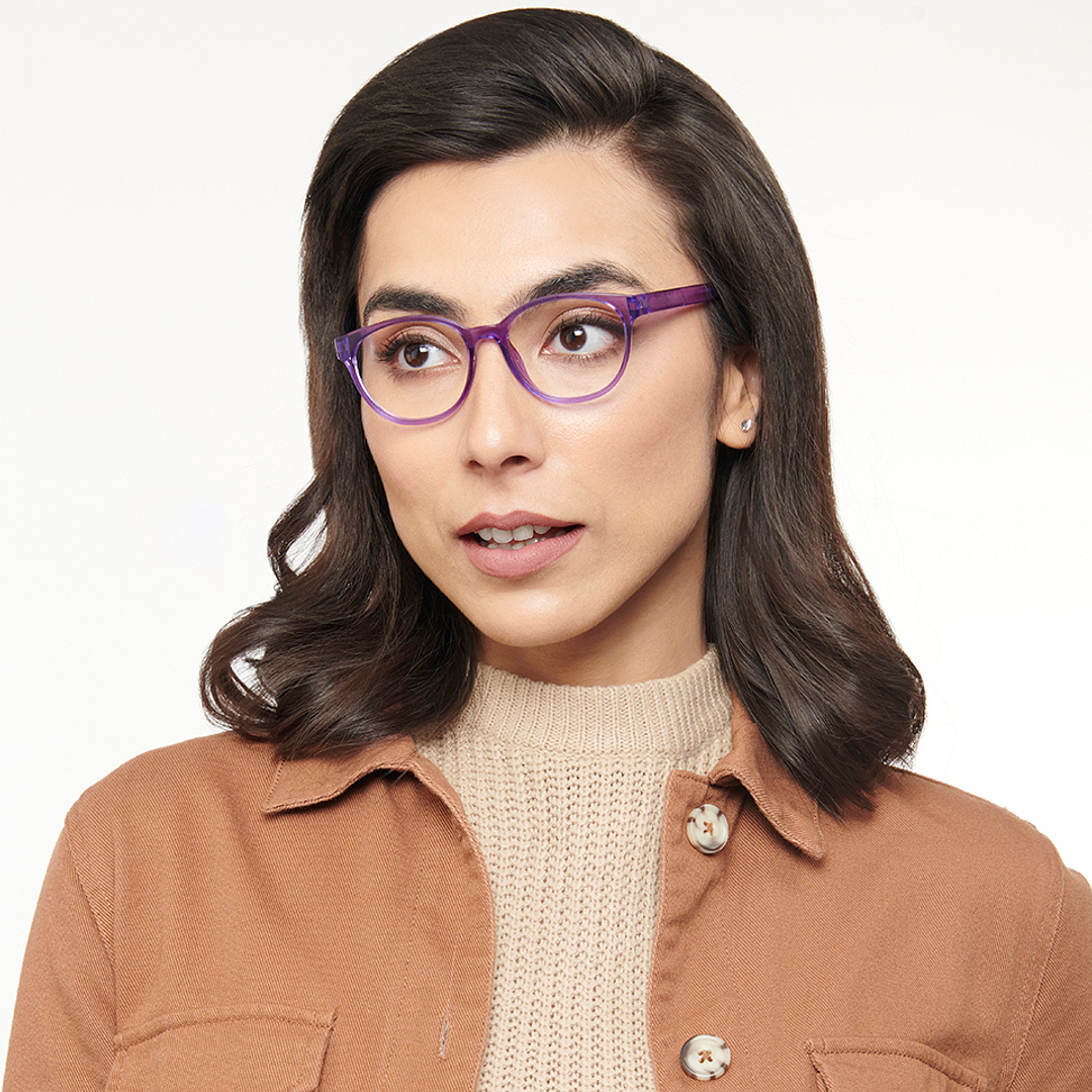 OJOS Purple Full Rim Round left side