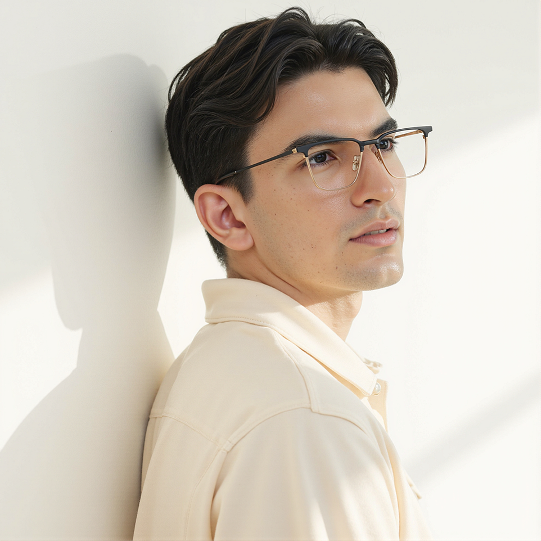 Buy Rose Gold Black Full Rim Square OWNDAYS OD TITANIUM OD E50062