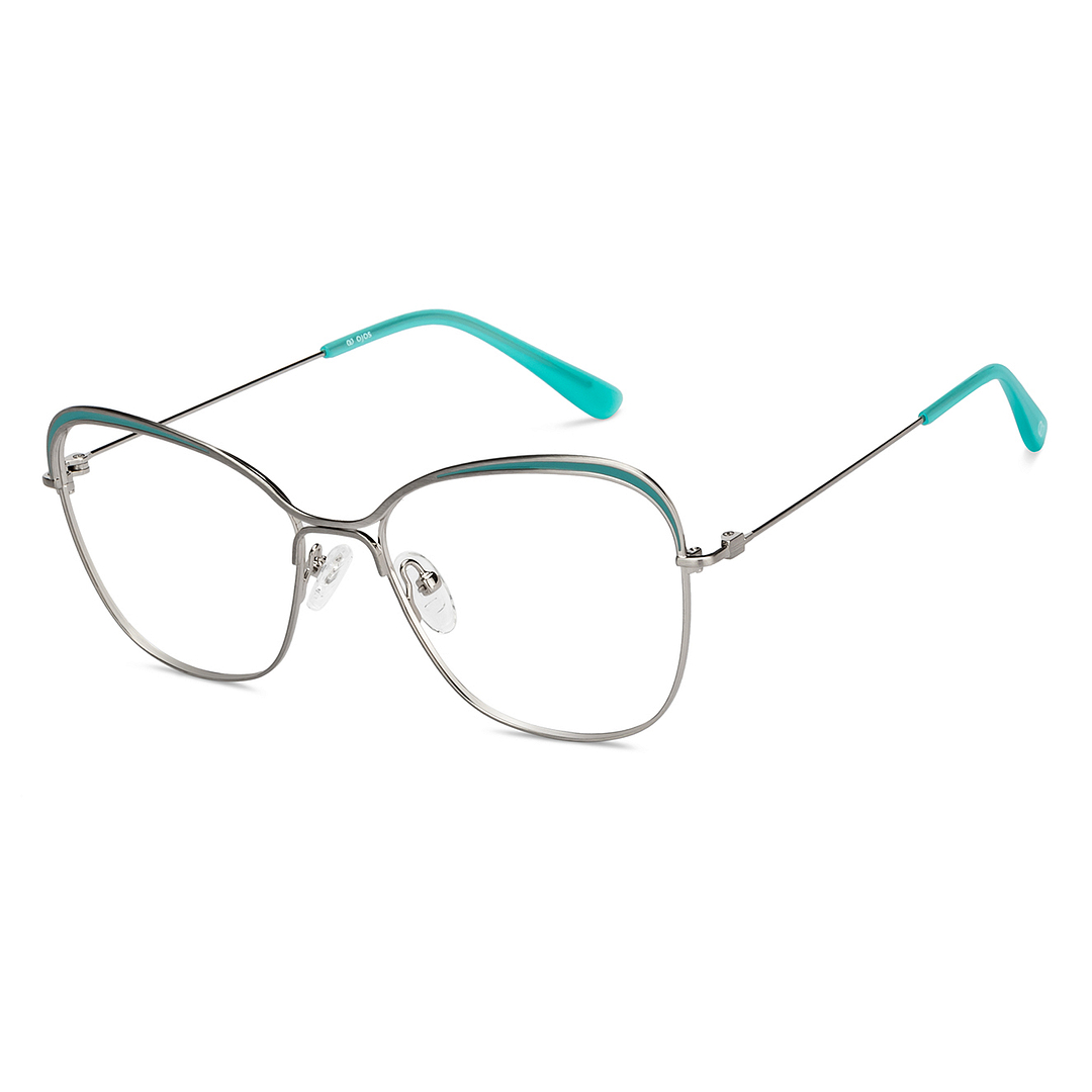 OJOS Silver Full Rim Cat Eye right side