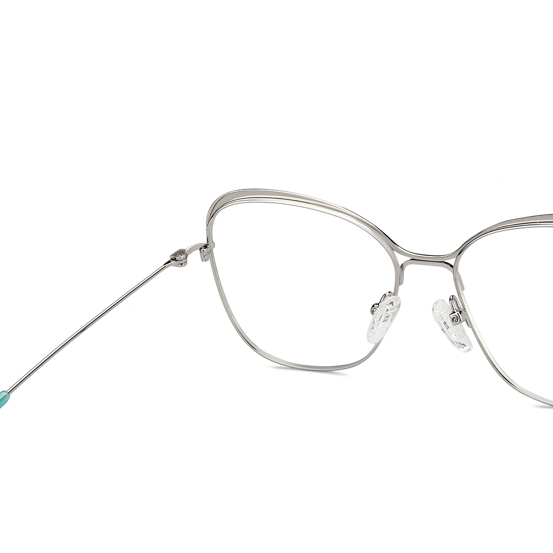 OJOS Silver Full Rim Cat Eye right side