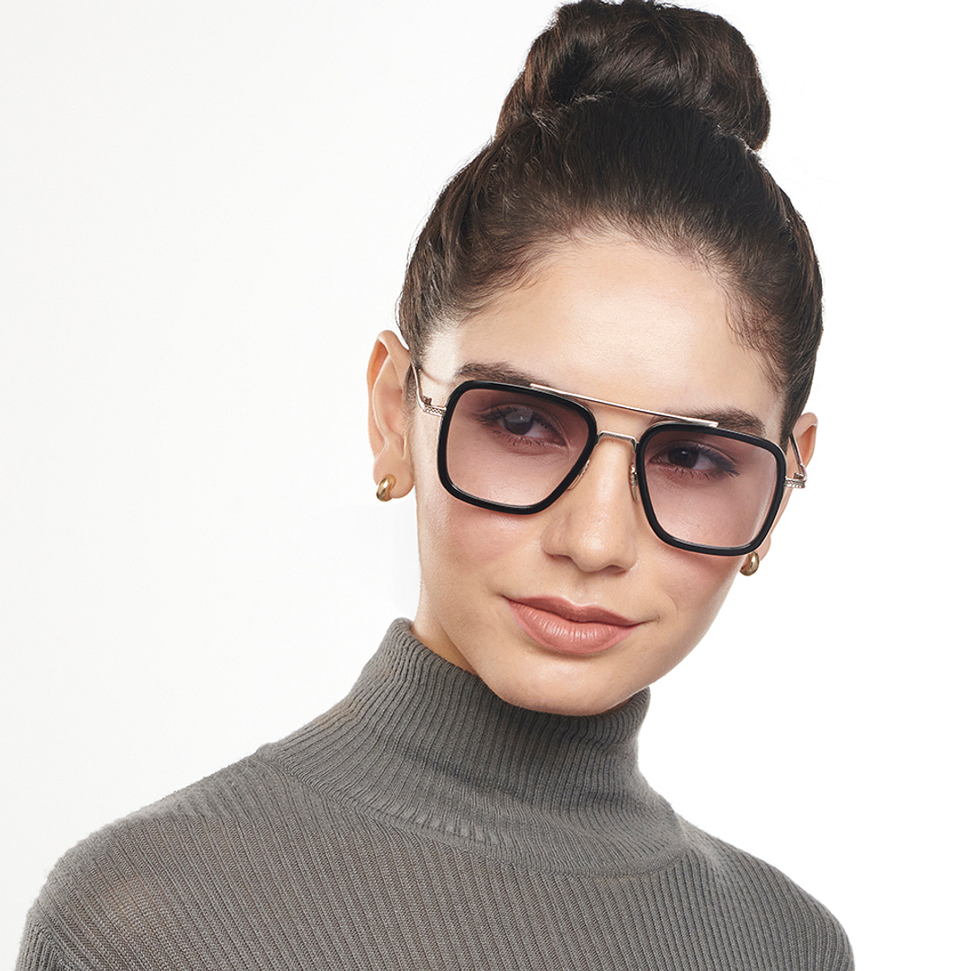 OJOS Silver Full Rim Rectangle right side