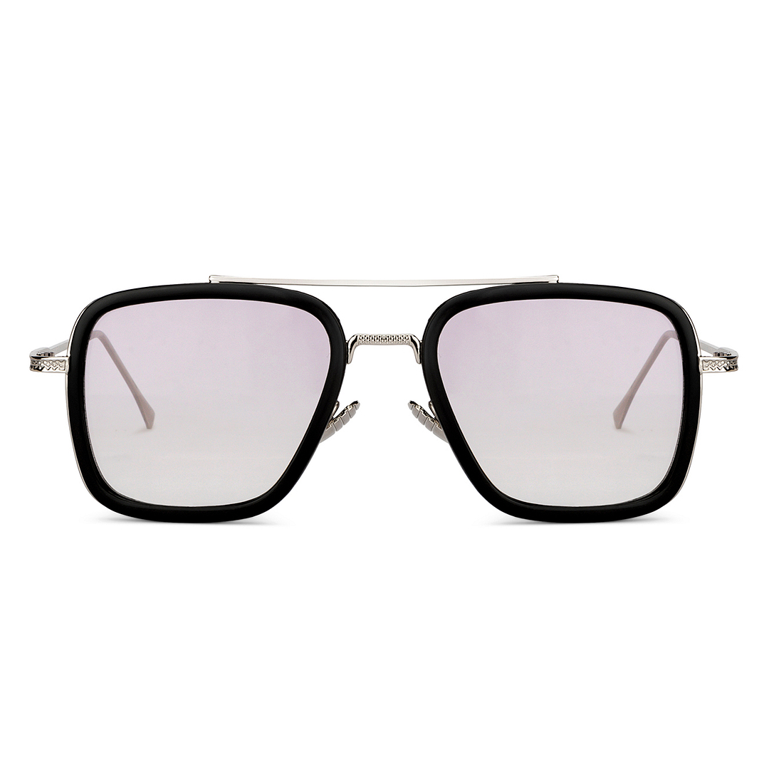OJOS Silver Full Rim Rectangle right side