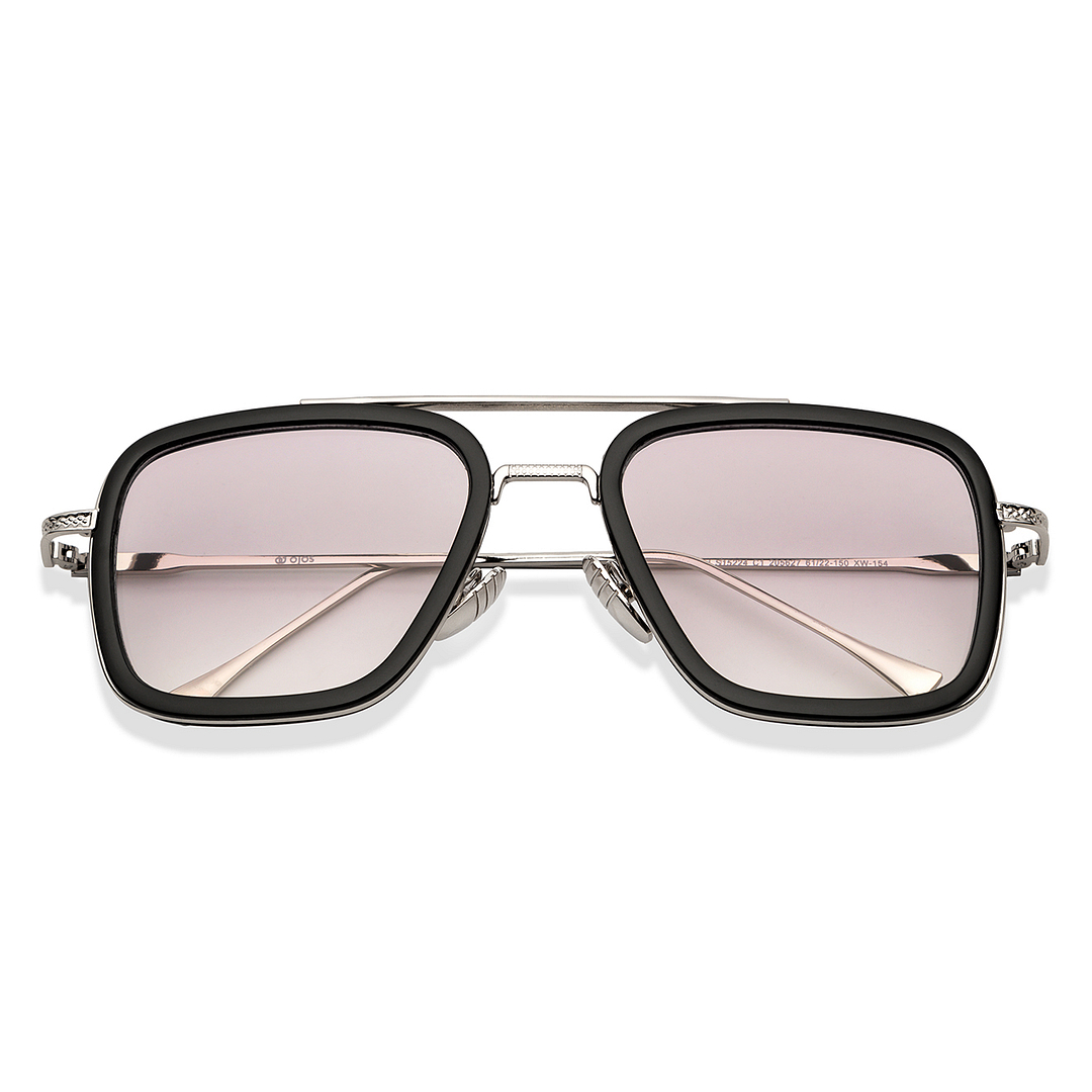 OJOS Silver Full Rim Rectangle right side