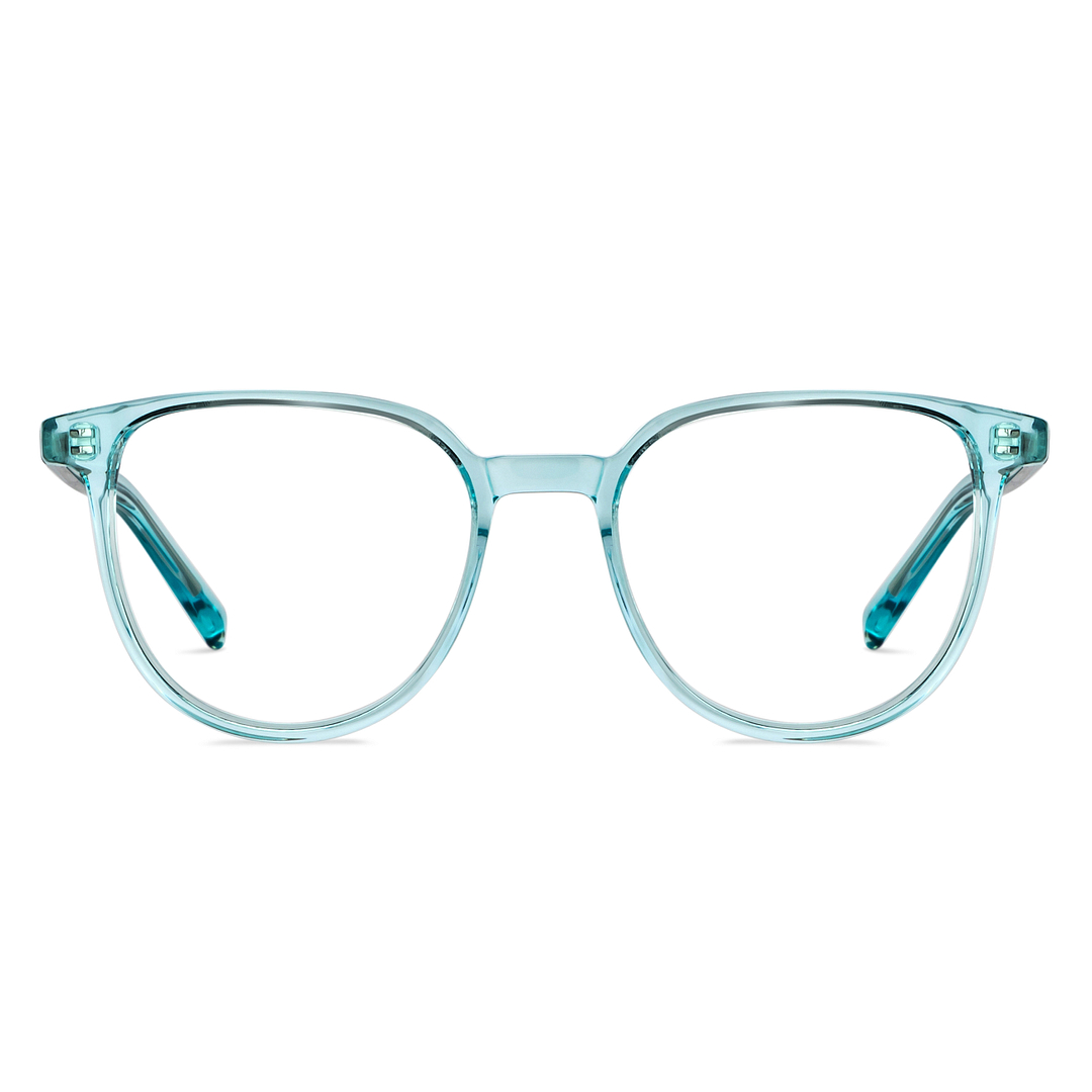 OJOS Sky Blue Full Rim Cat Eye left side