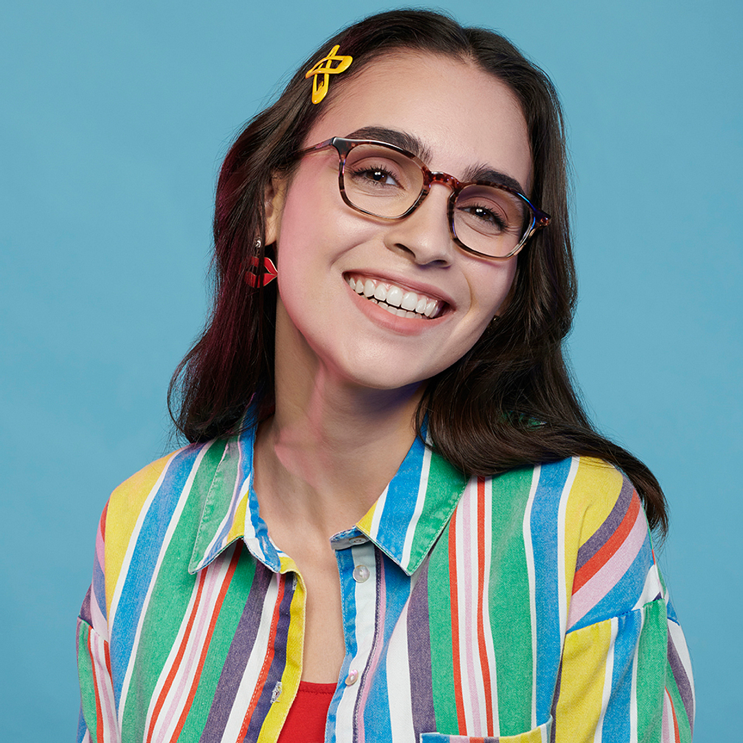 OJOS Tortoise Full Rim Rectangle left side