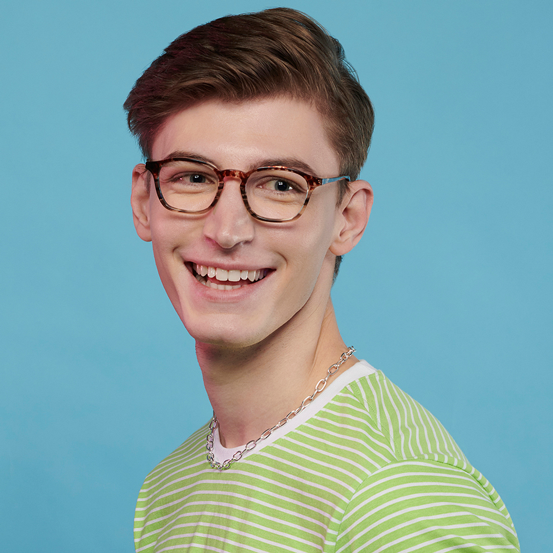 OJOS Tortoise Full Rim Rectangle left side