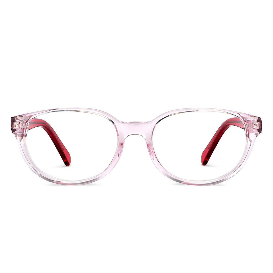 OJOS Crystal Transparent Full Rim Cat Eye left side