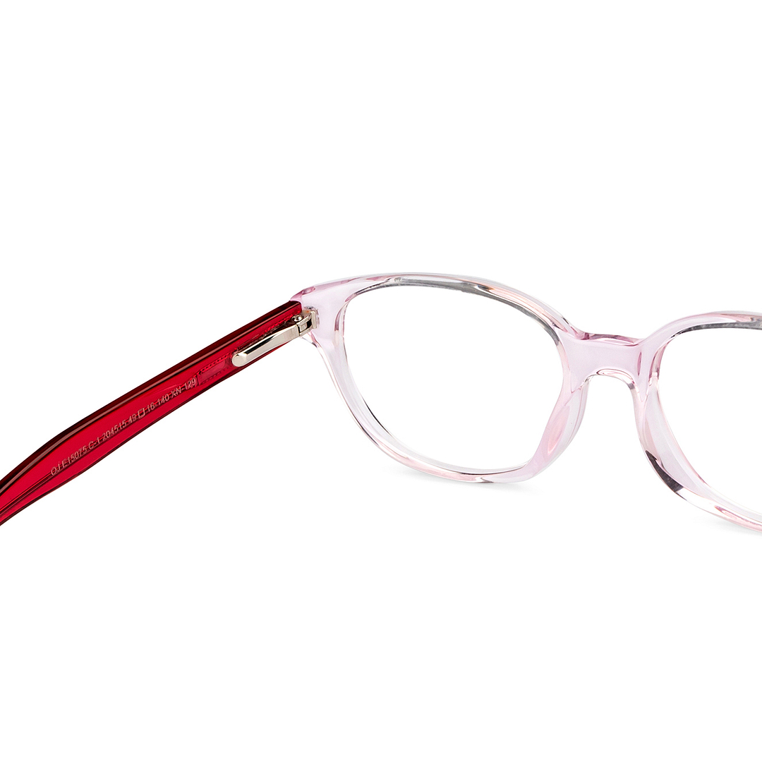 OJOS Crystal Transparent Full Rim Cat Eye right side