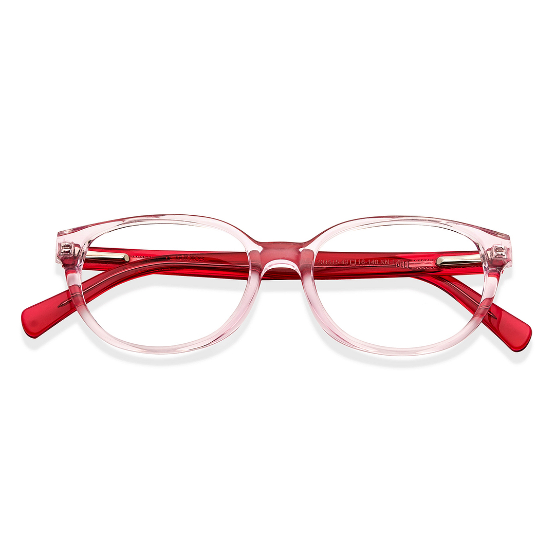 OJOS Crystal Transparent Full Rim Cat Eye left side