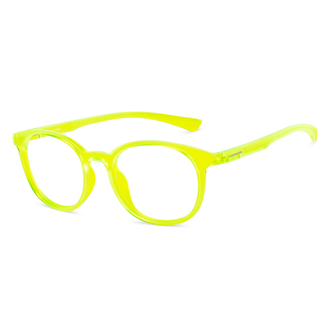 Buy Yellow Transparent Silver Full Rim Round OJOS OJOS OJ E15439