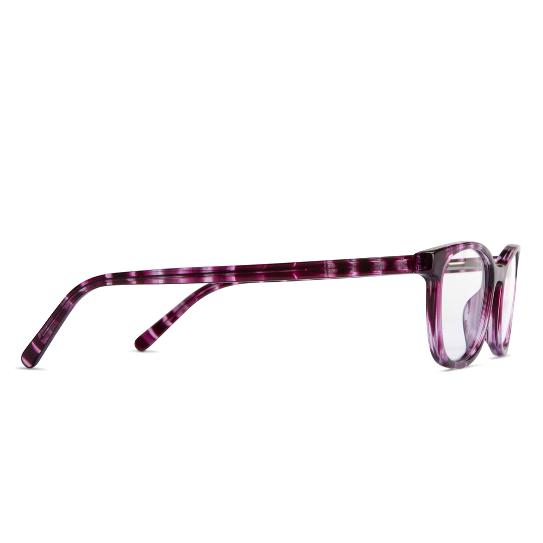 OJOS Purple Full Rim Cat Eye left side