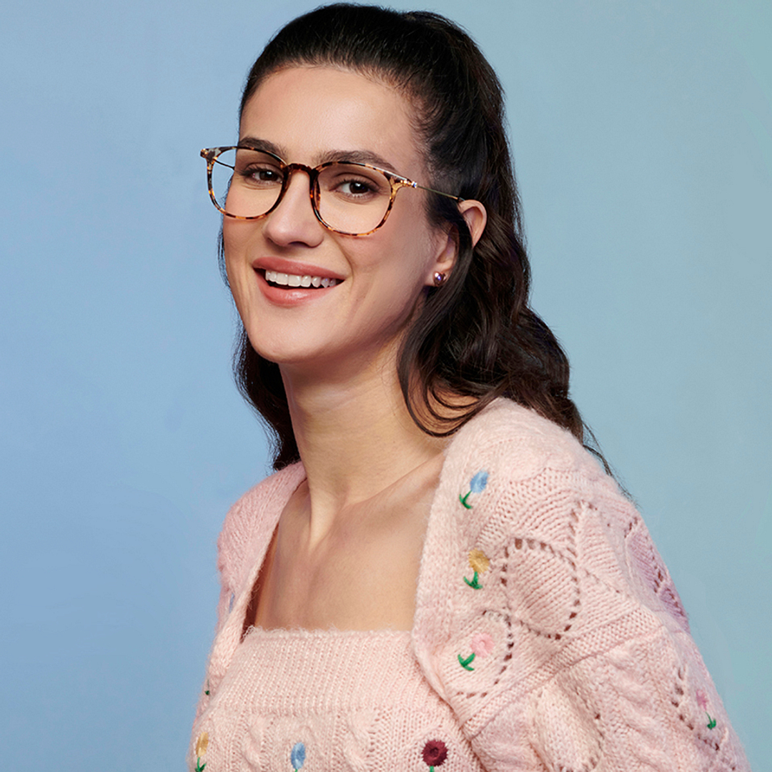 OJOS Tortoise Full Rim Square left side