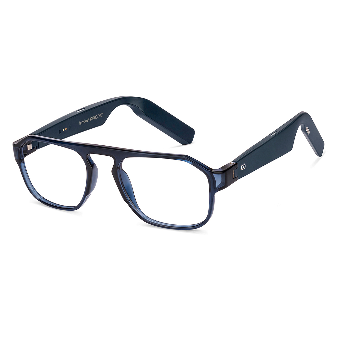 Phonic Blue Full Rim Square left side