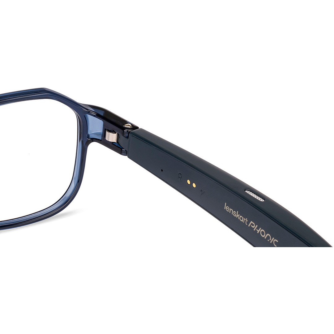 Phonic Blue Full Rim Square left side