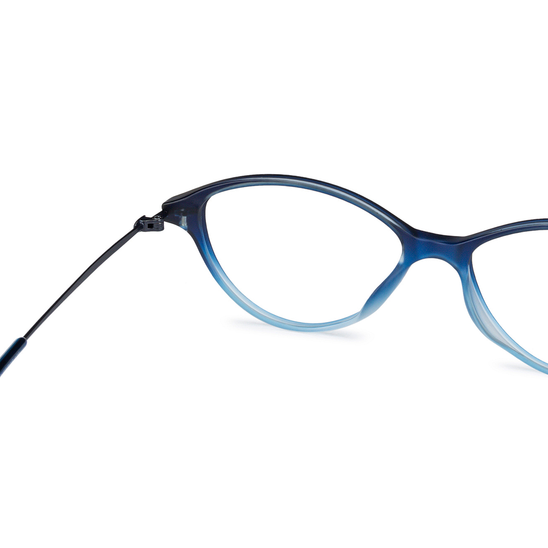 Lenskart Air Online Blue Transparent Full Rim Cat Eye left side