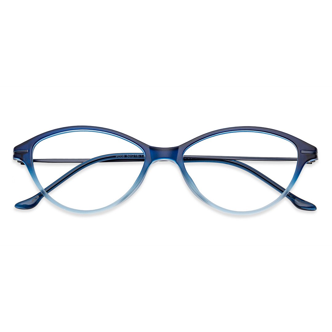 Lenskart Air Online Blue Transparent Full Rim Cat Eye right side