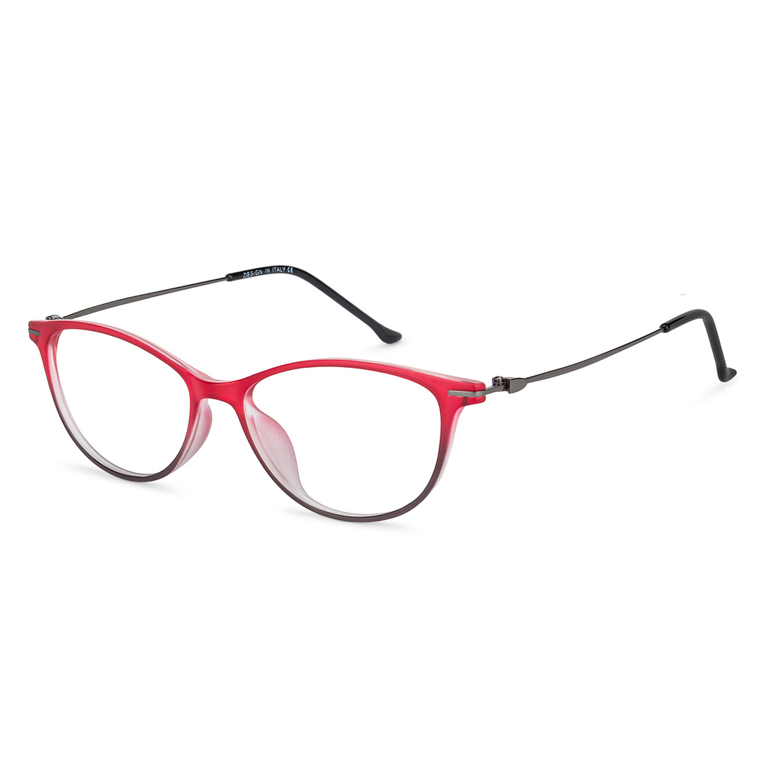 Lenskart Air Online Red Full Rim Cat Eye left side