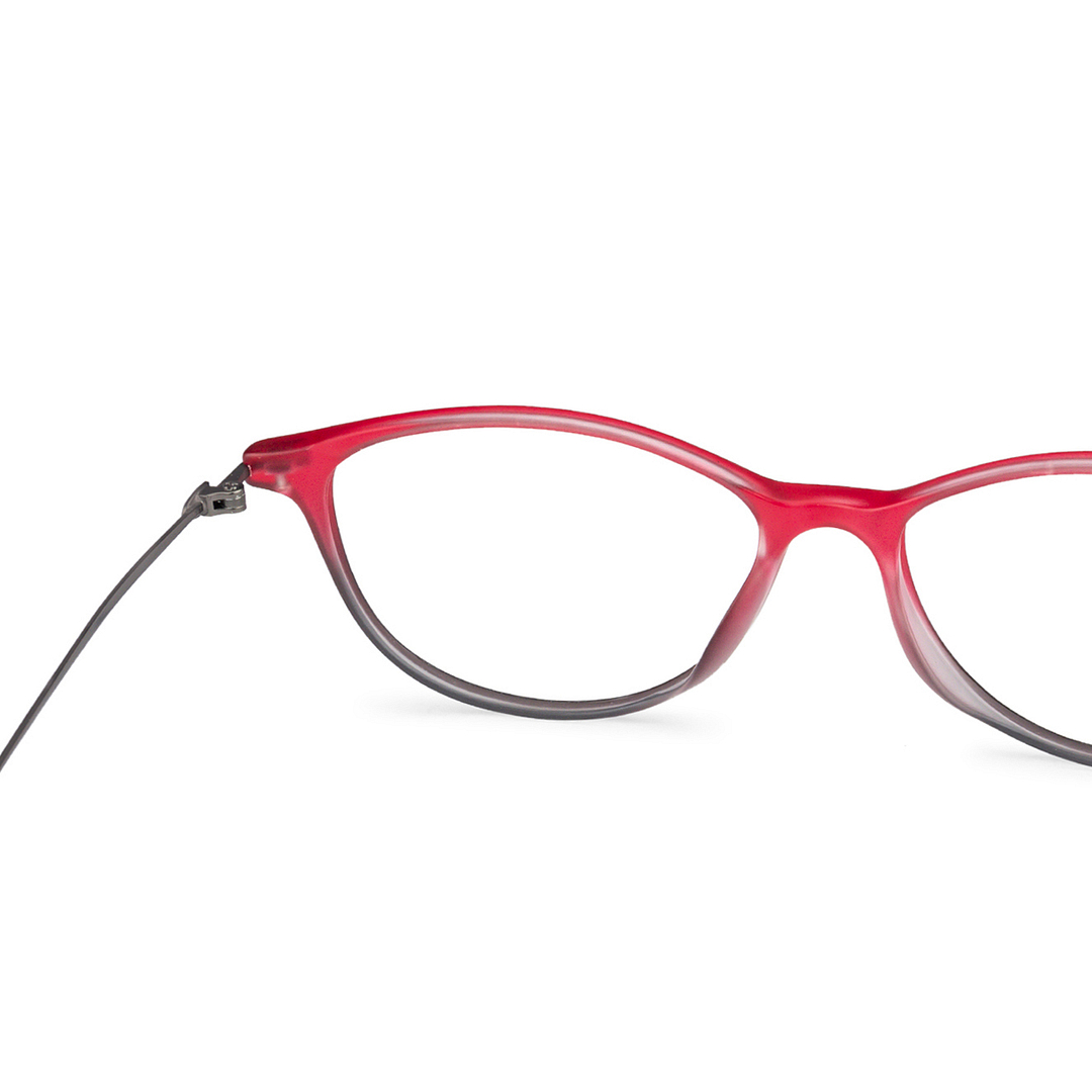 Lenskart Air Online Red Full Rim Cat Eye left side