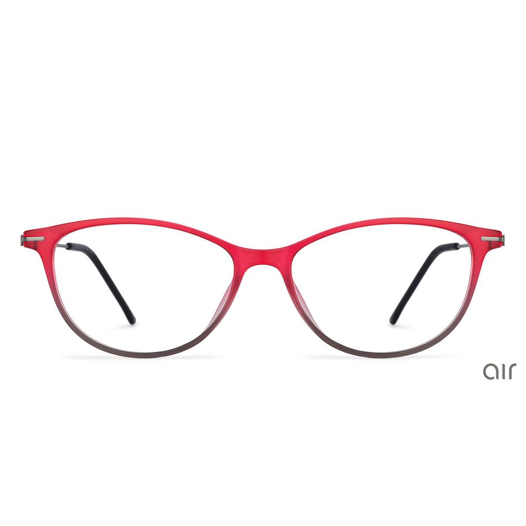Lenskart Air Online Red Full Rim Cat Eye left side
